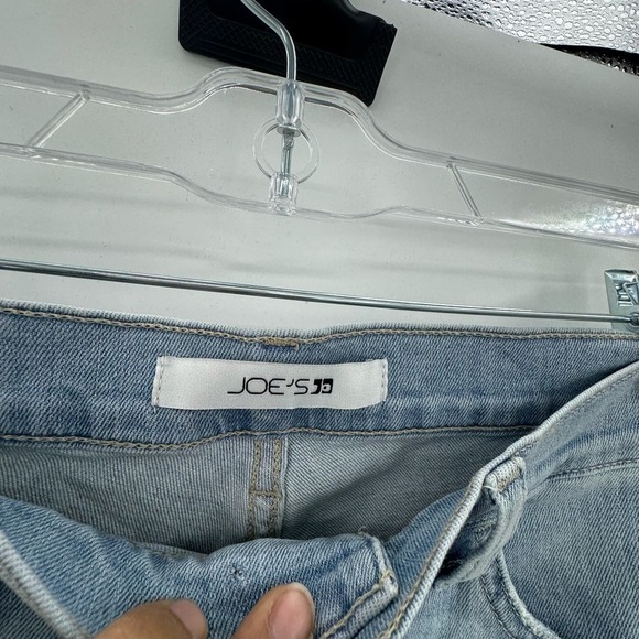 Joe's Jeans High Rise Wide Leg Denim Light Wash Crop Jeans Size 28 NWT - Picture 11 of 12